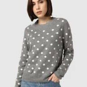 GAP Polka Dot Sweater – Gray/White – Size XL - 0102